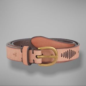 FRYE WOMENS EMBROIDED LEATHER BELT